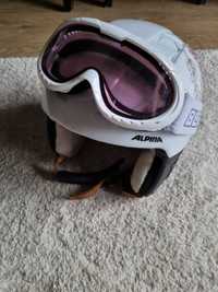 Kask narciarski Alpina 54-58 i gogle