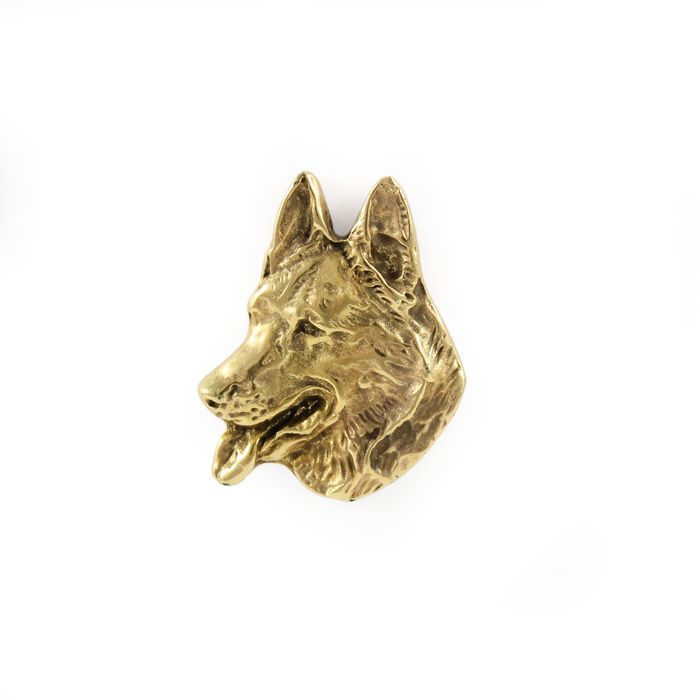 Owczarek niemiecki pin pozłocony w pudełku Art-Dog