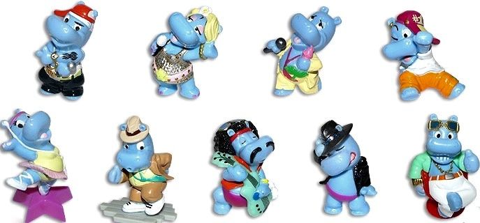 Roy Rock MPG DE124 Mini Figura PVC Kinder 2009 Happy Hippo Talent Show