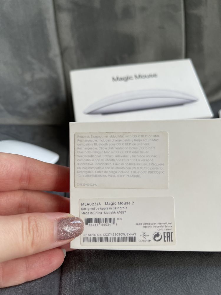 Миша Apple Magic Mouse 2 Bluetooth White (MLA02Z/A)