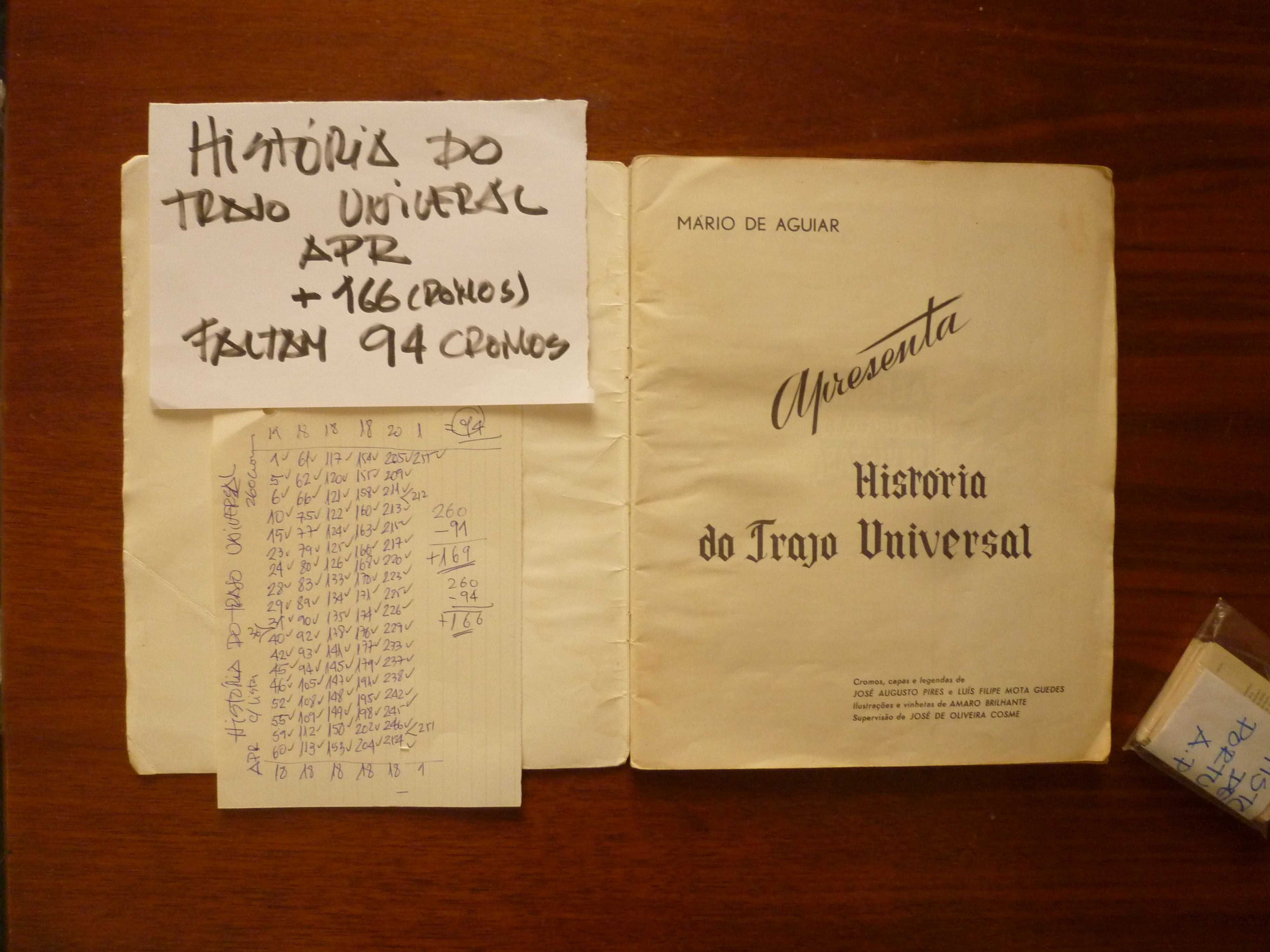 caderneta - História do Trajo Universal, A.P.R. de 1965