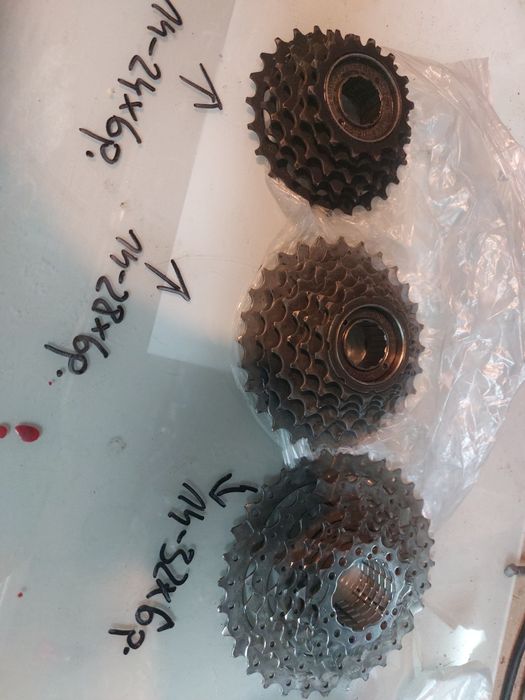 Zębatka tylna kaseta lub wolnobieg .