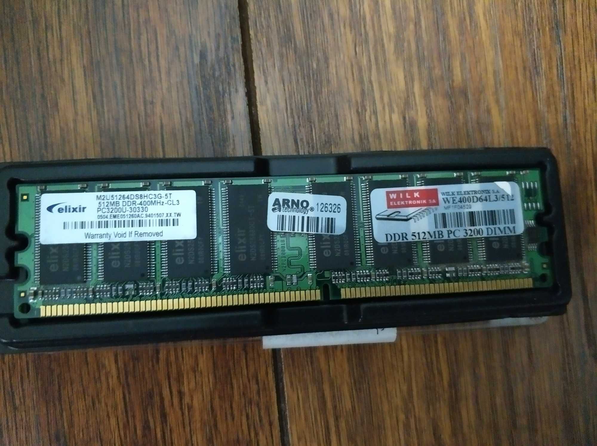 RAM M2U51264DS8HC3G-5T 512MB DDR-400MHz-CL3 PC3200U-30330