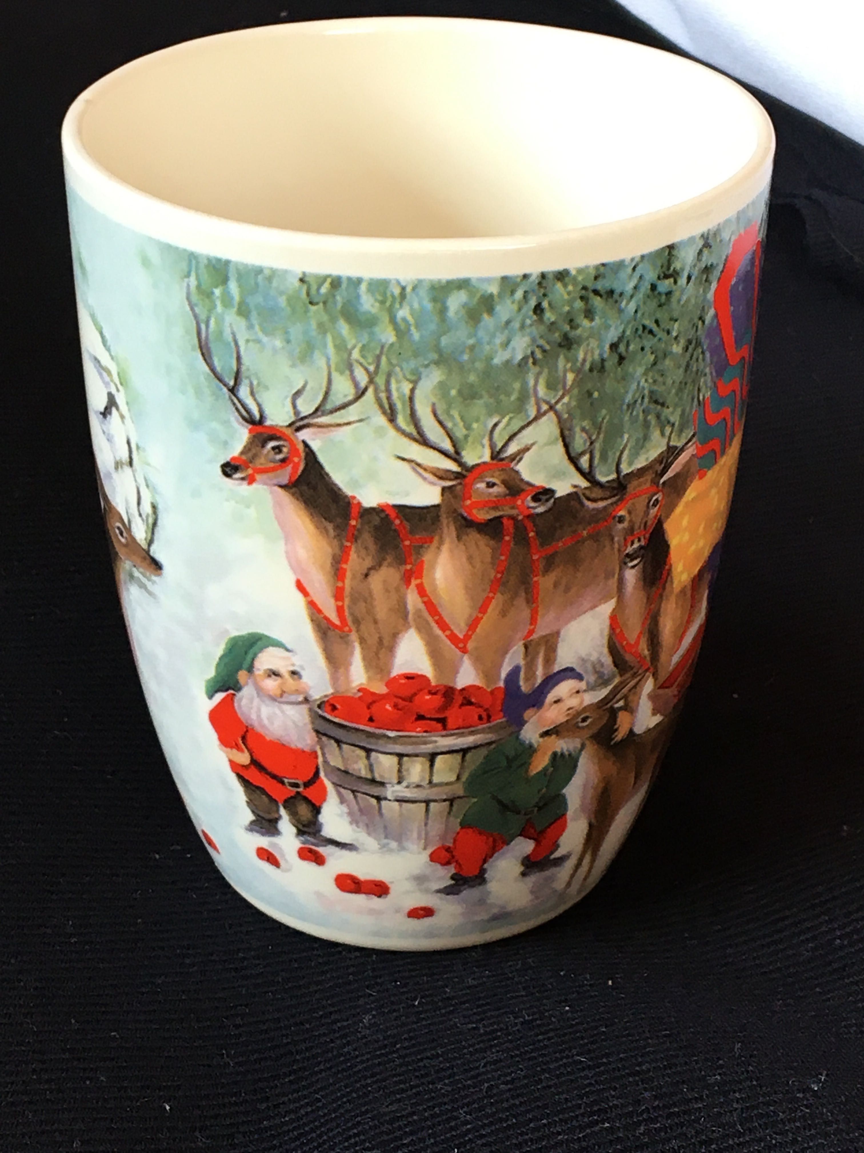 Kubek Świąteczny, Mikołaj, prezentowy, porcelana