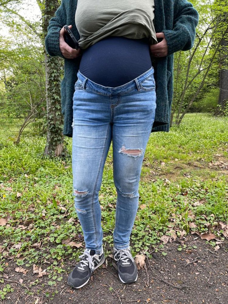 Ciążowe spodnie jeansy Missguided Maternity rozm S