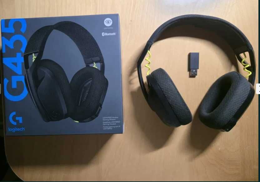 Logitech G435 LIGHTSPEED — auriculares novos, caixa fechada