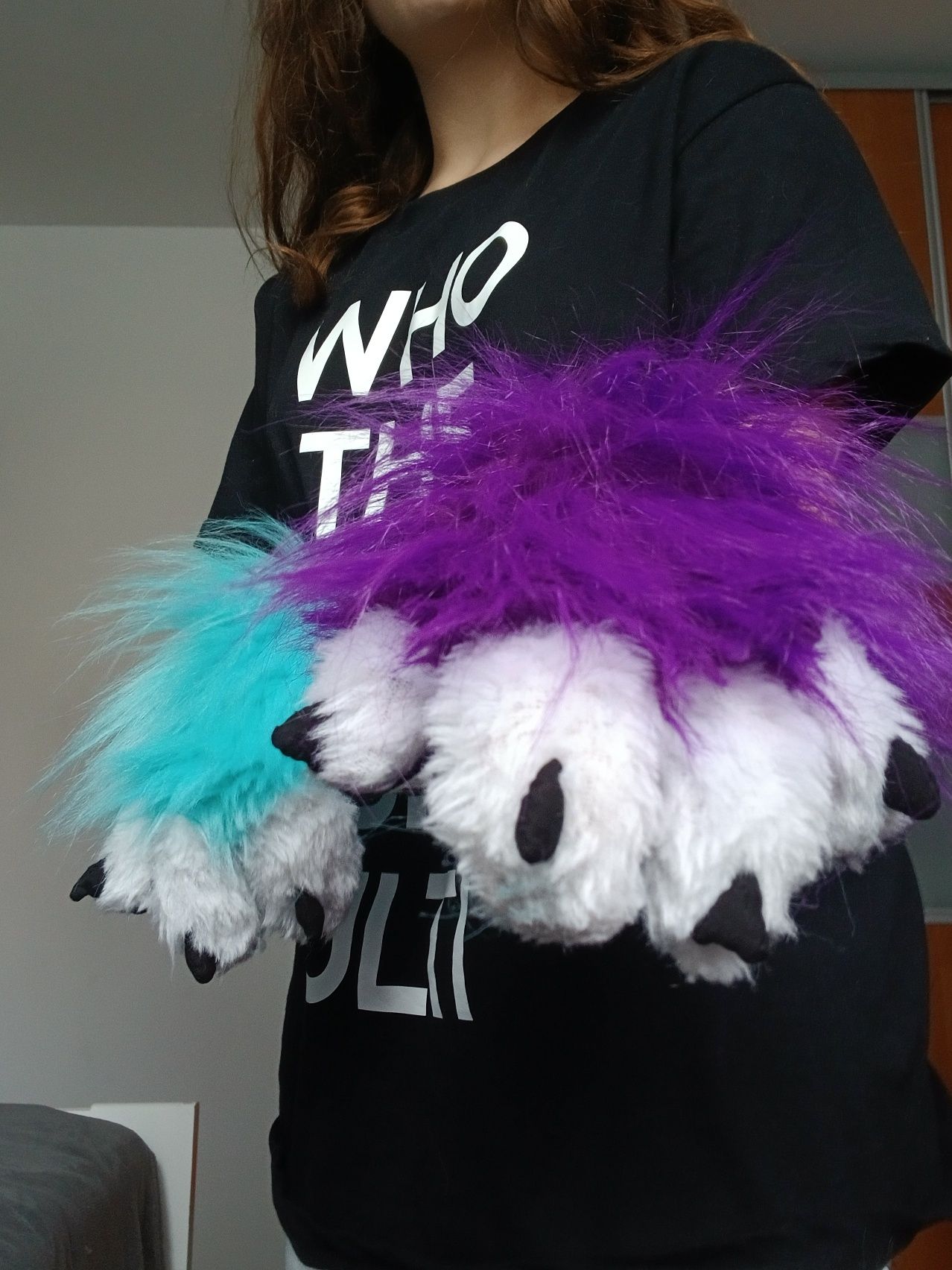 Furry fursuit dino maska mini partial