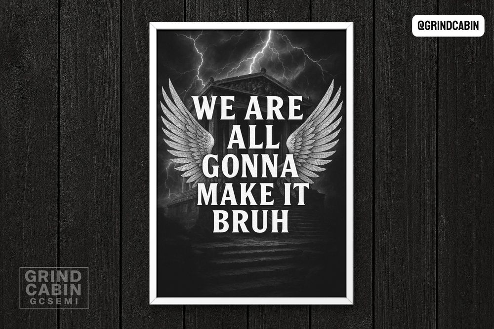 Plakat w ramce Zyzz Bruh Zyzzmode prezent sigma aesthetic motywacja