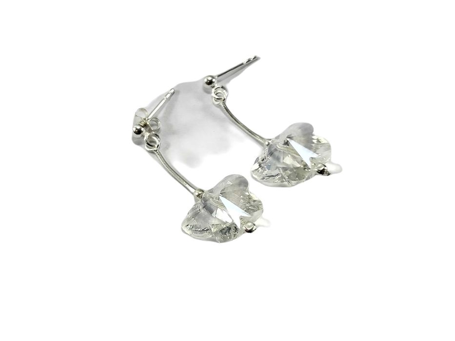 SDG341 srebrne kolczyki wiszące motylki 925