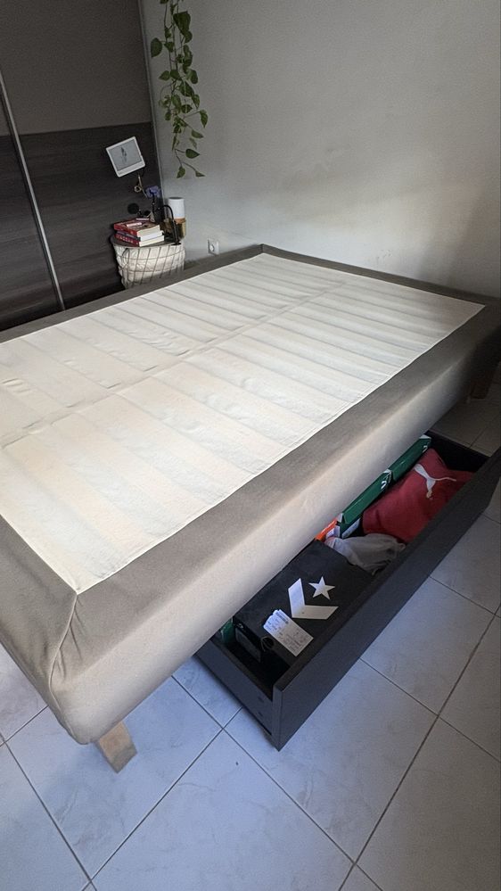 Cama Sommier estrado Lyngör IKEA 140x200 + gavetas MALM