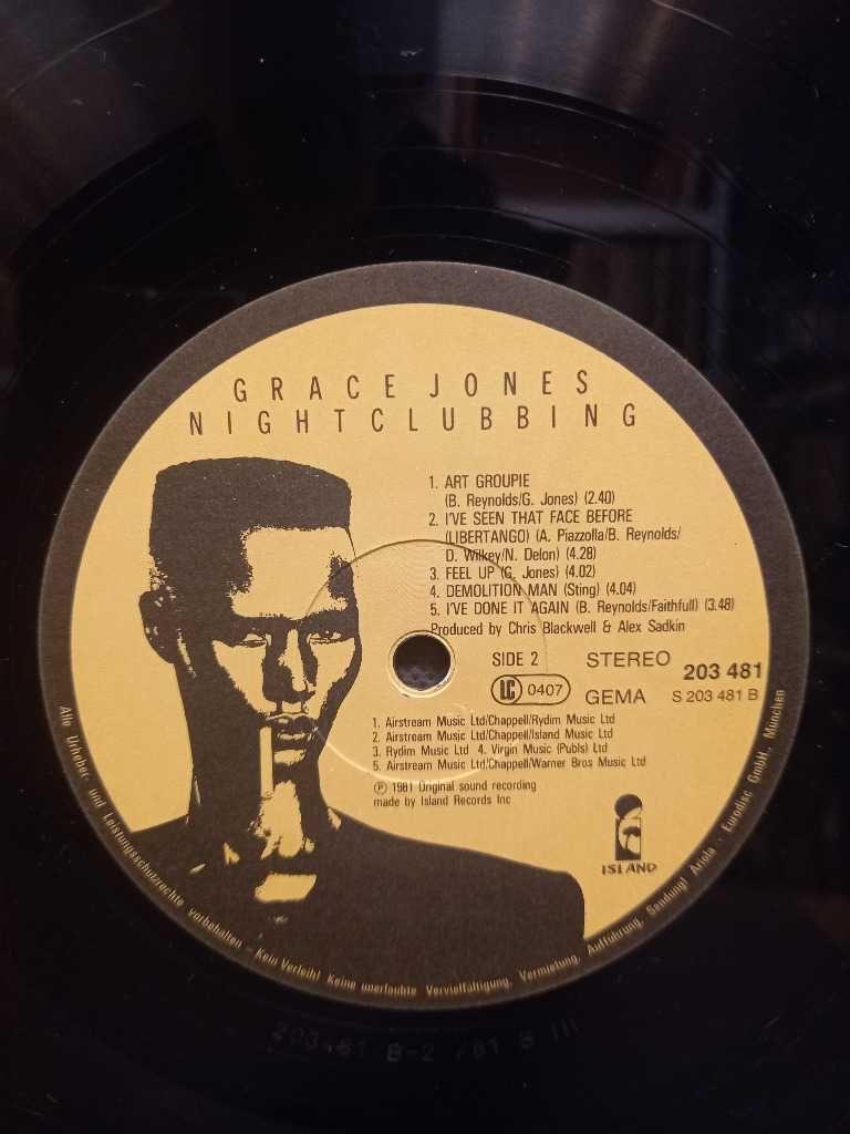 Grace Jones – Nightclubbing, płyta winylowa