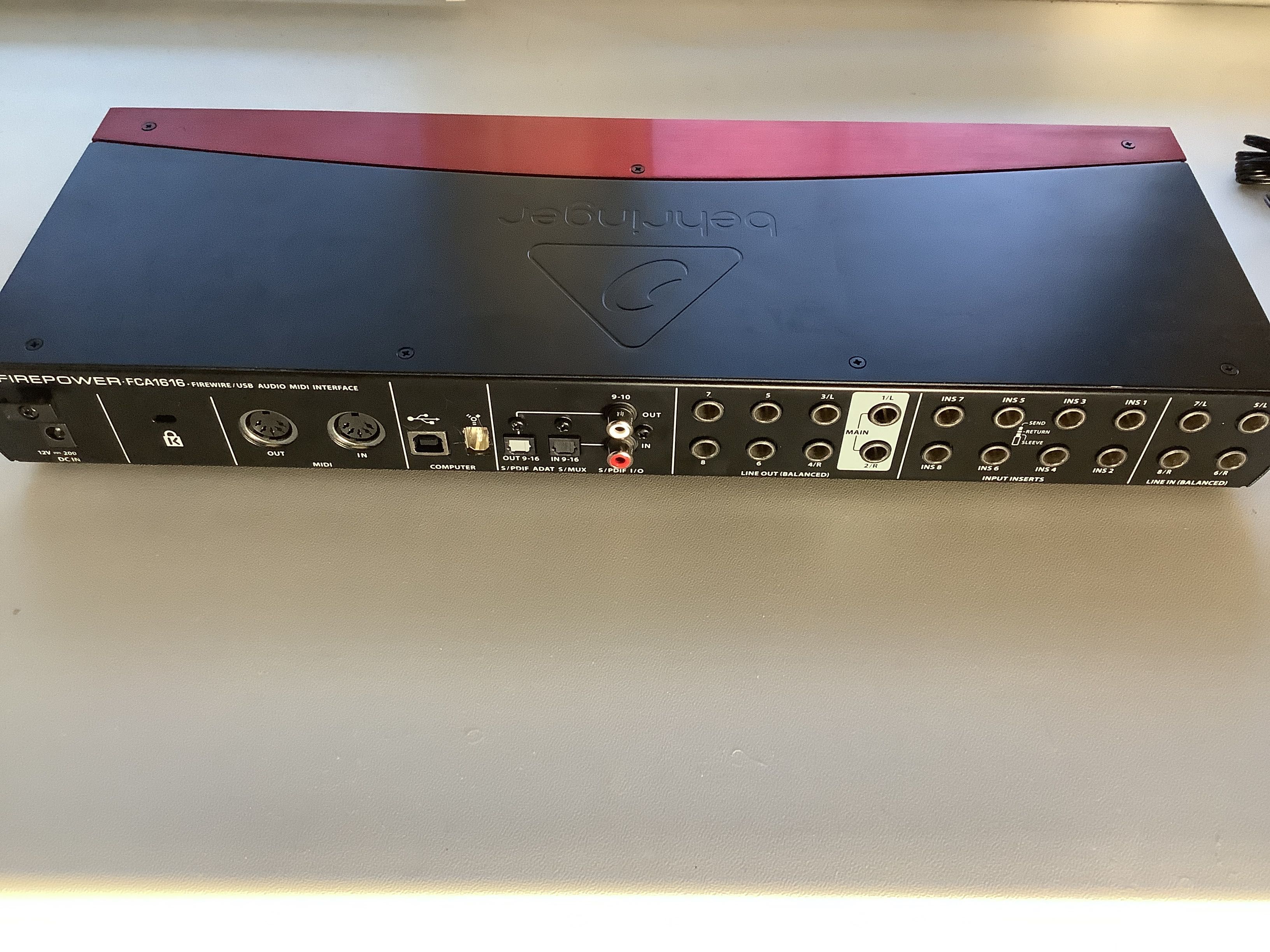 Behringer FCA1616 USB Firewire audio midi interface 96k MIDAS Pre Adat