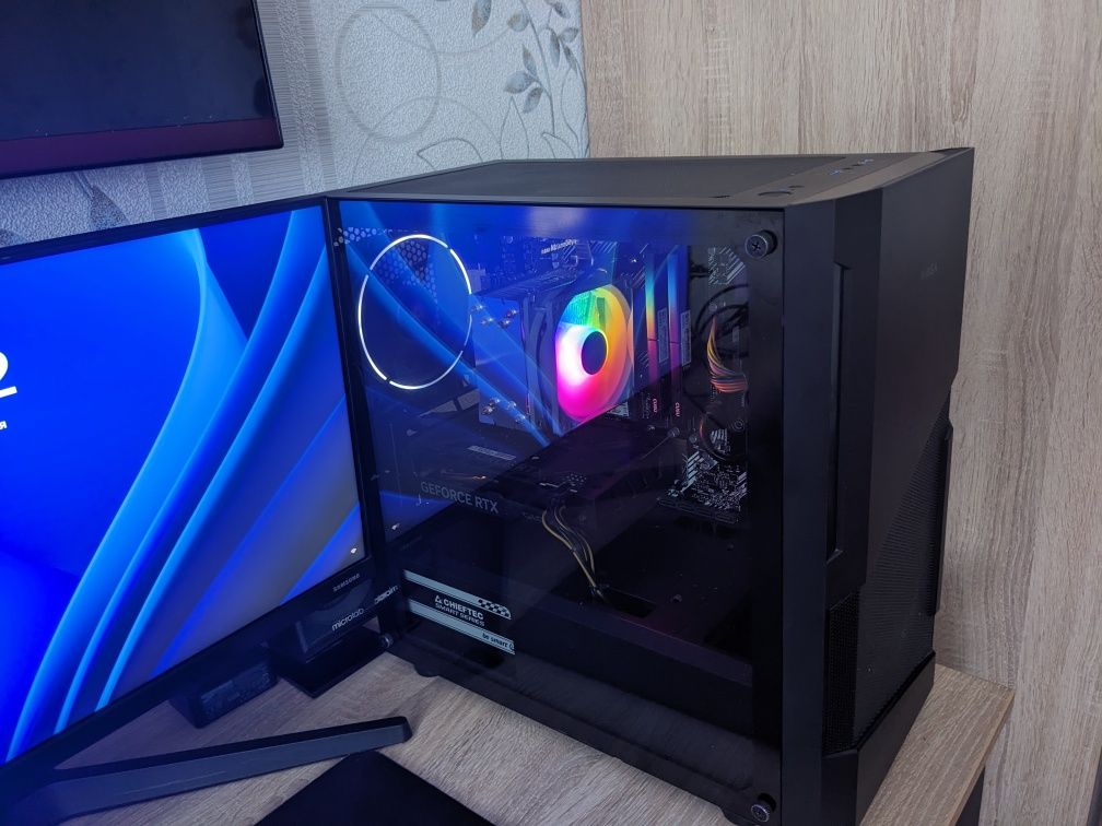 Мощный игровой компьютер на AMD Ryzen и RTX 4060 и с монитором!