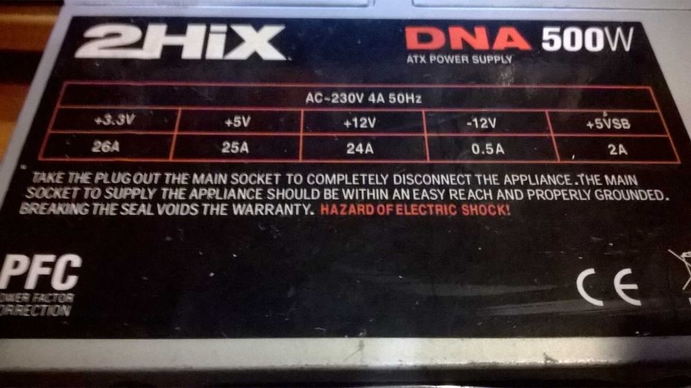 Fonte Alimentação - 2HIX de 500W64286332858754121