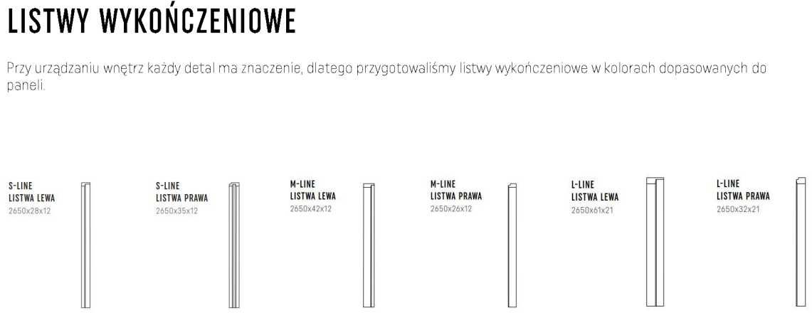 Panele Lamelowe LINERIO VOX PCV Lamele 3 rozmiary - NOWOCZESNY WYSTRÓJ