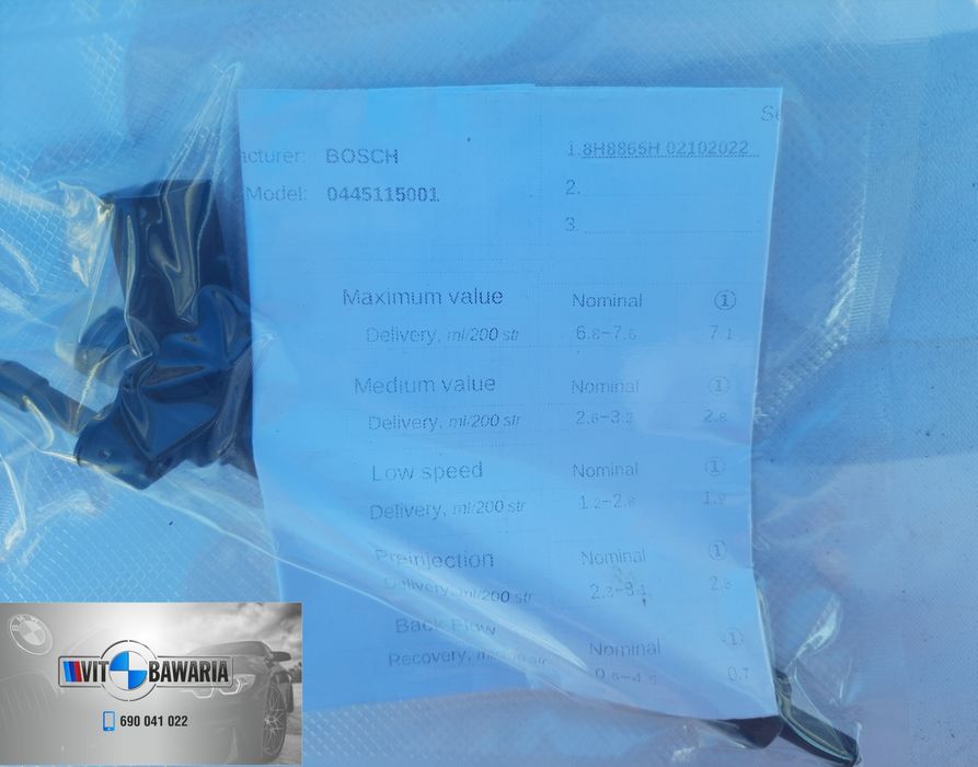 Wtryski piezo BMW E60 E90 2.0D N74D20 177 KM