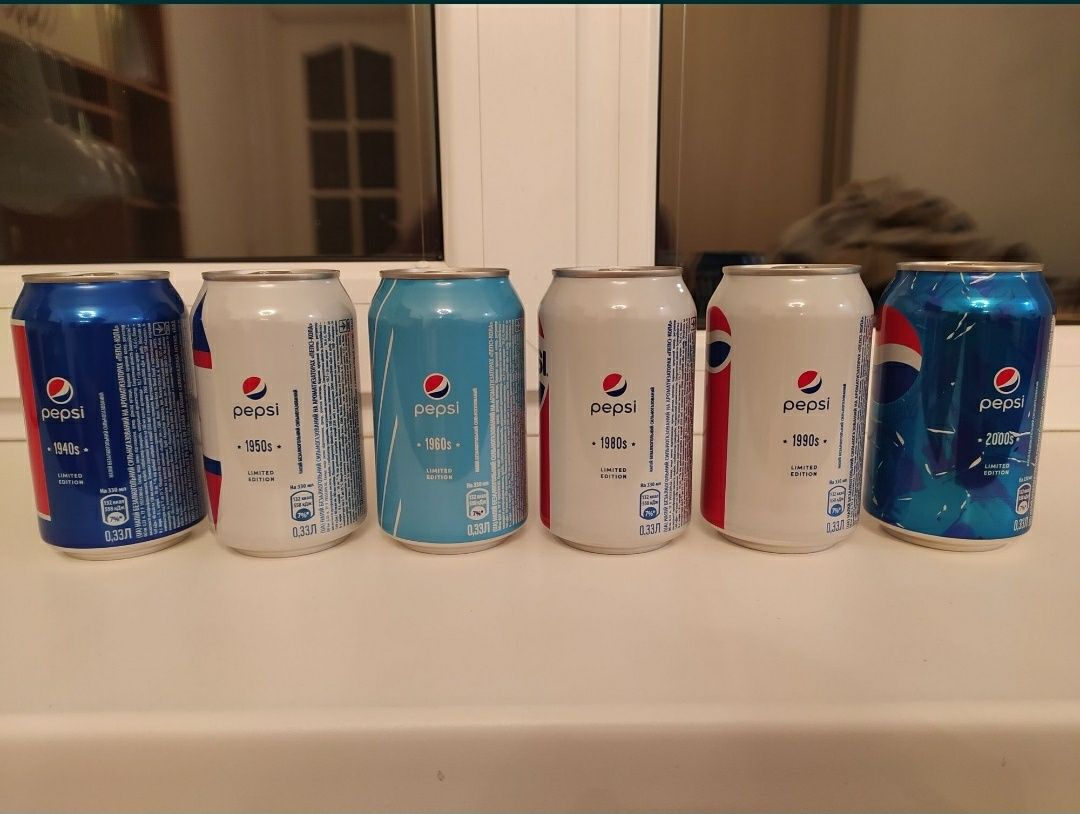Продам полную коллекцию банок Pepsi 2018 год производства