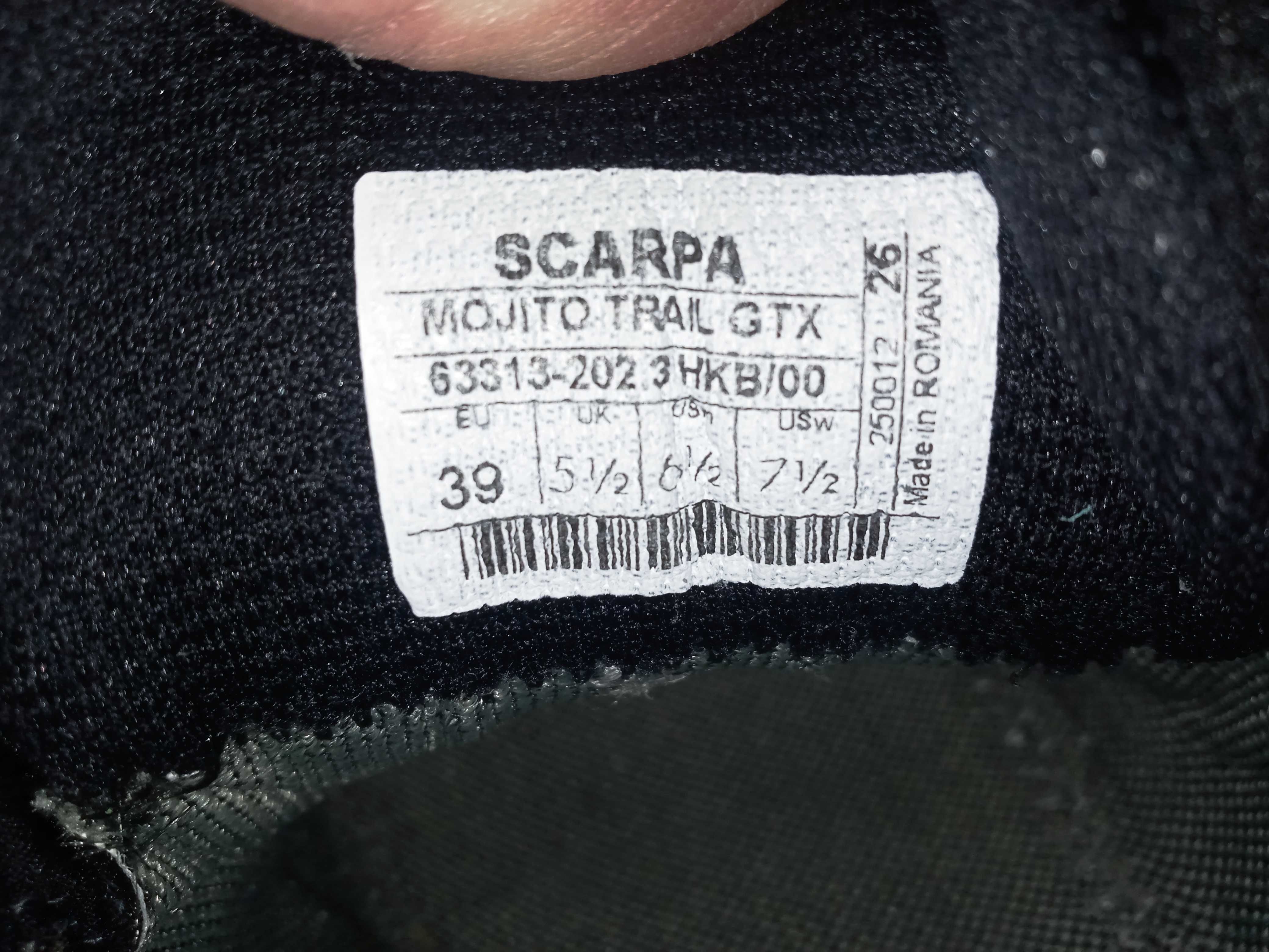 Кроссовки Scarpa Mojito Trail gore-tex  39 размер