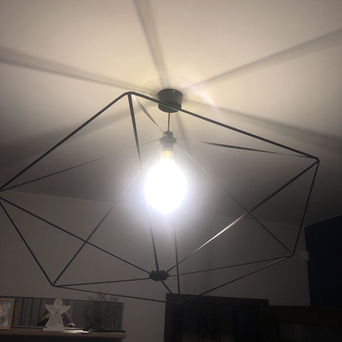 Lampa żyrandol czarny