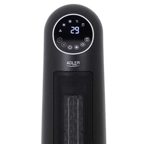 Adler Termowentylator Kolumnowy Ceramiczny LCD z Pilotem + Timer