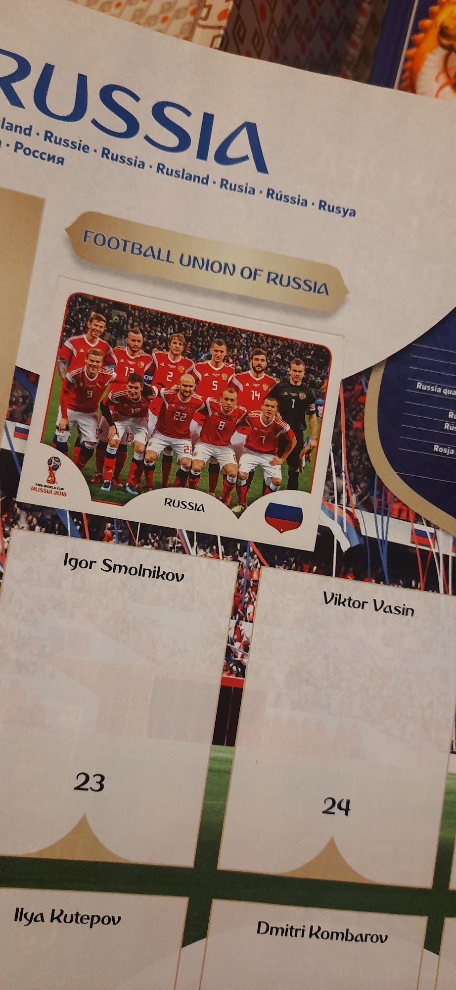 Album Panini Russia 2018