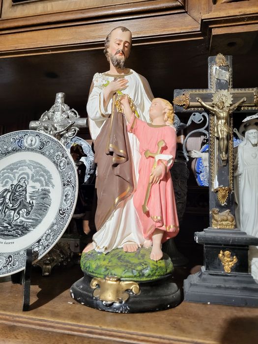 Stara figurka Święty Józef opiekun Jezusa