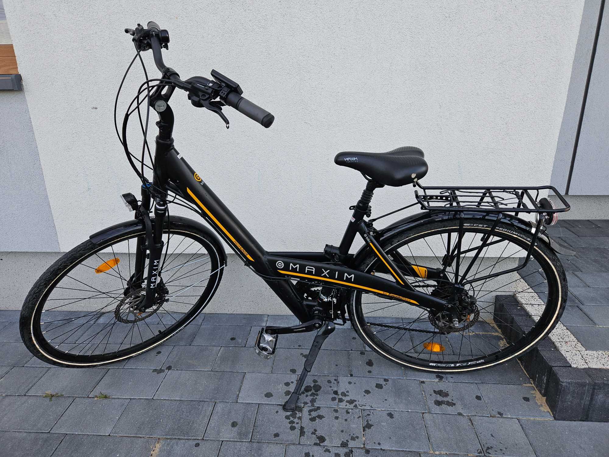 Rower elektryczny Maxim Locus silnik Bafang, osprzęt Shimano
