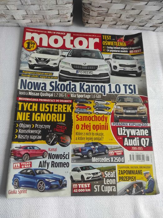 Czasopismo Motor WYSZUKAJ Auto 5/2018 Giulia Q7 Jazz Klasa X Qashqai