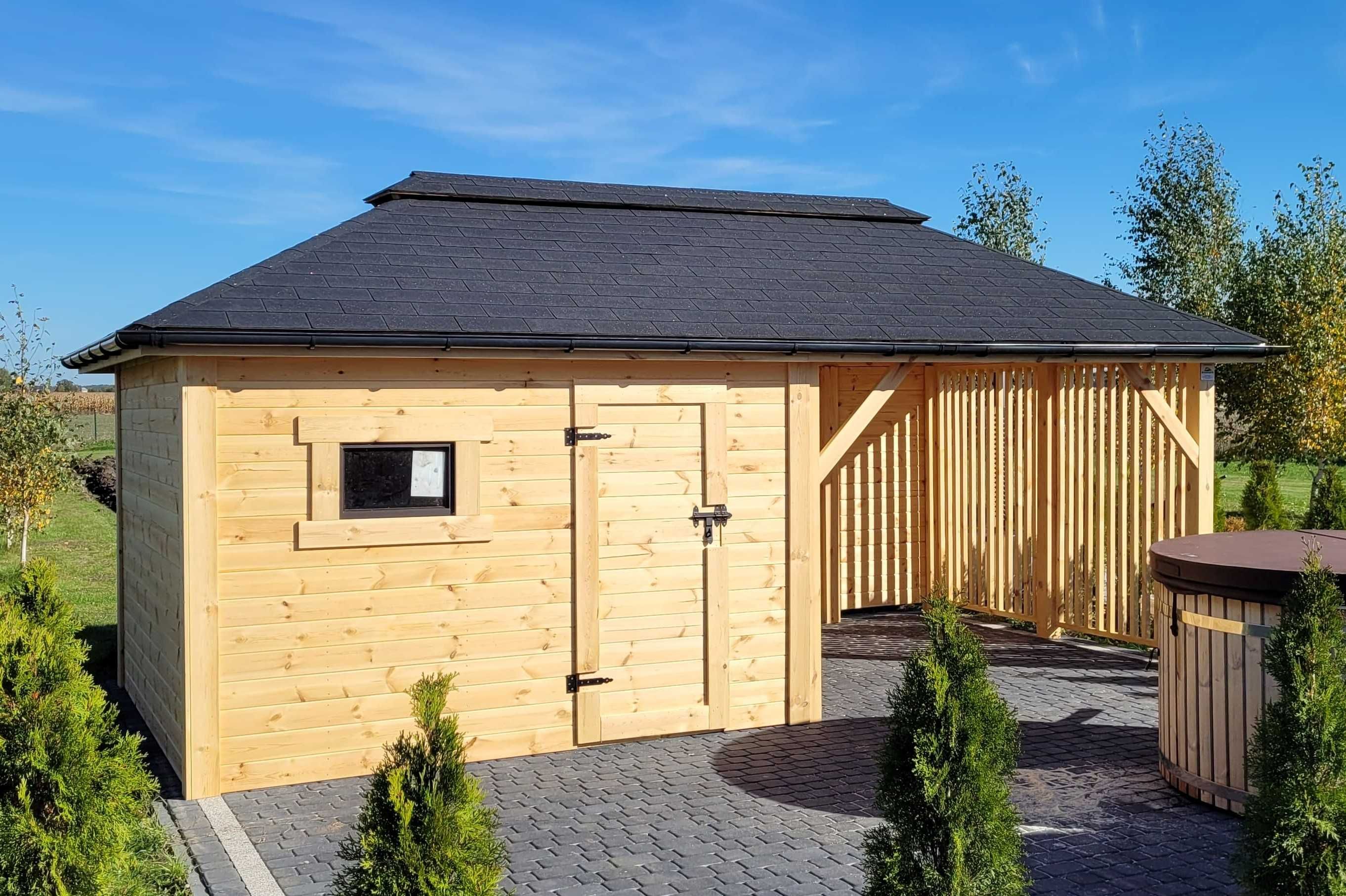 Domek z Altaną NOEMI I DREWUTNIĄ Loft 3w1 altanka DREWNOTRIK.PL