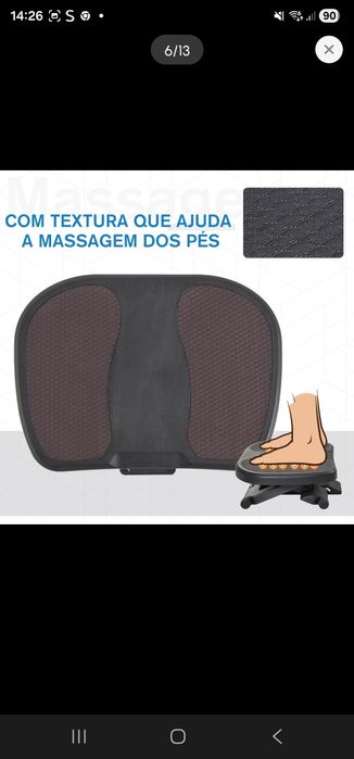 Apoio para pés, movimento para circulação sanguínea