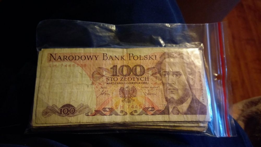 Banknoty 100 zł.prl Waryński