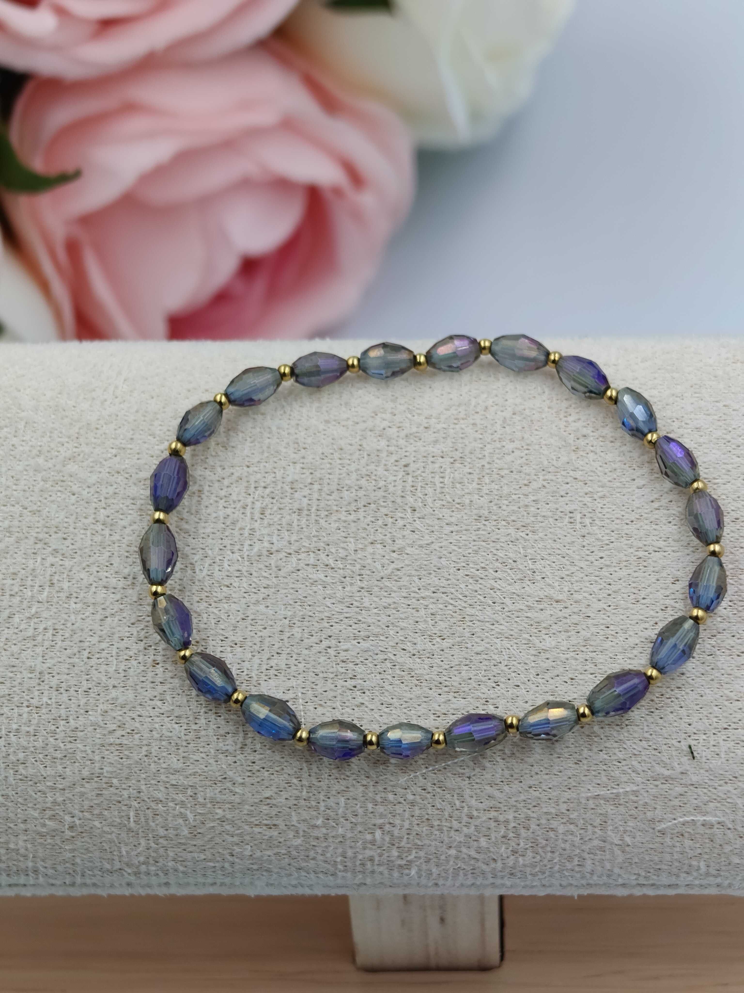 Blueberry bransoletka holo koraliki - STYLOWA SUPER