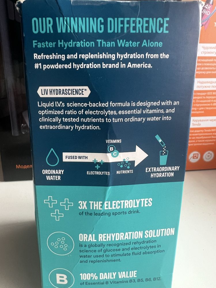 Смесь для приготовления электролитов Liquid I.V Gydration Multiplier