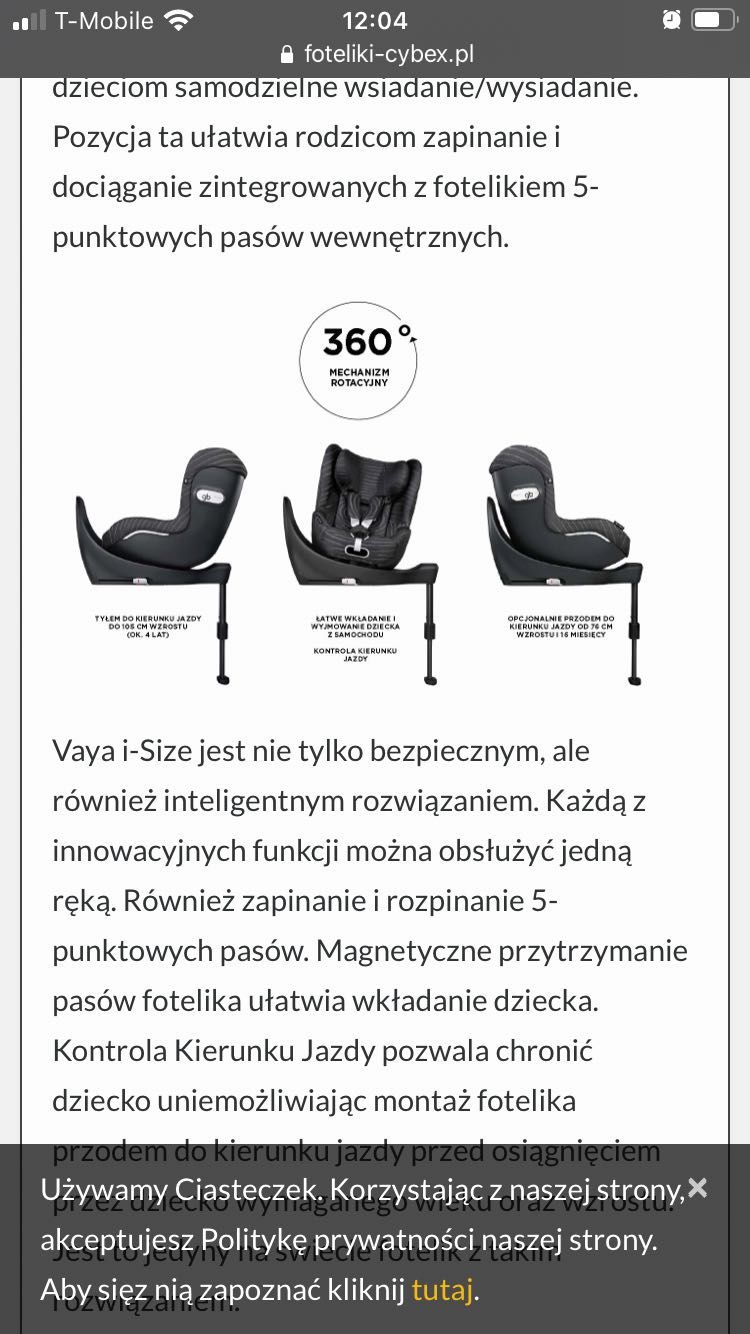 GB Vaya i-Size - obrotowy fotelik samochodowy BEZWYPADKOWY
Satin Black