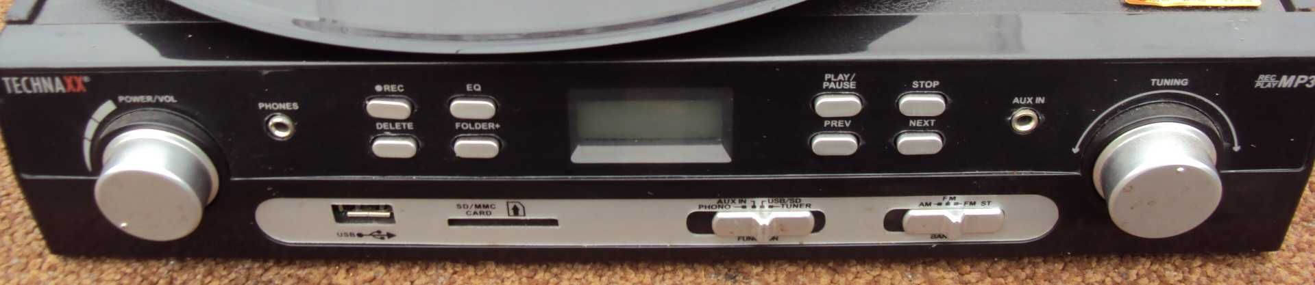 Виниловый проигрыватель TECHNAXX + USB SD + TAPE кассета + радио FM