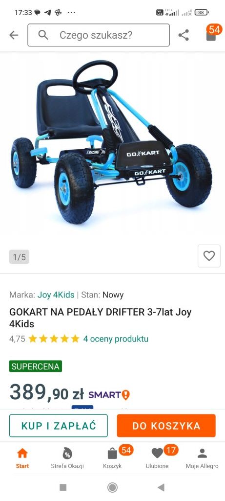 GoKart dla dziecka od 3 lat