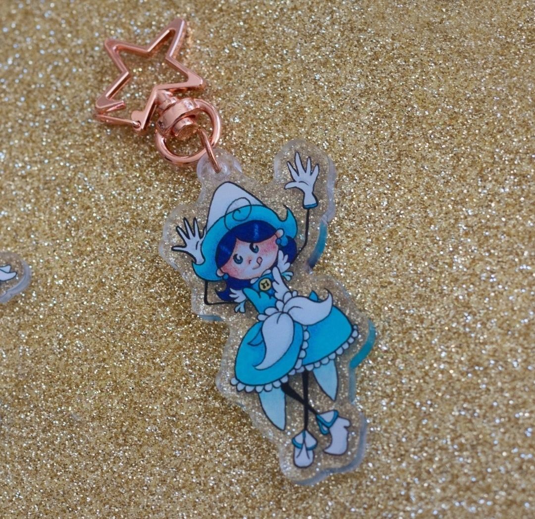 Porta-chaves/charm acrílico bruxa mágica Doremi (preço por unidade)
