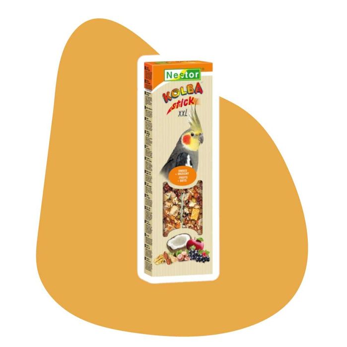 Nestor kolba Premium XXL Średnie papugi Owoce Orzechy 2szt