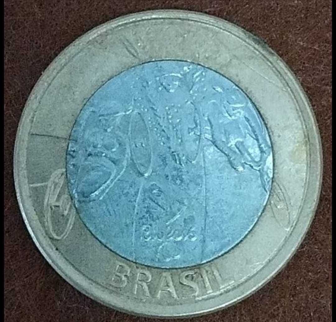6 moedas que fazem parte da coleção das olimpíadas que teve no Brasil