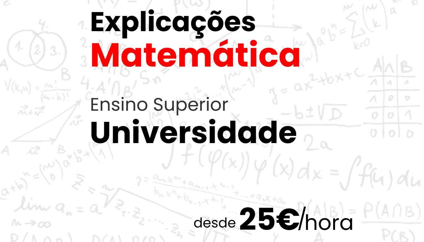 Explicações de Matemática - Faculdade também