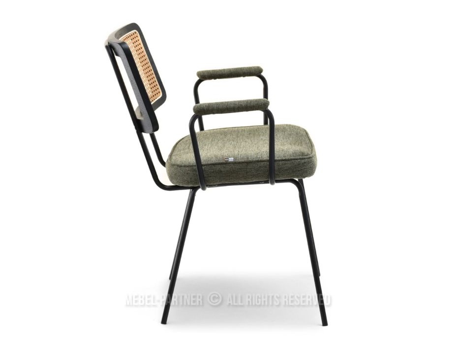 NOWE Krzesło do jadalni - rattanowe khaki, zielone - wygodne
