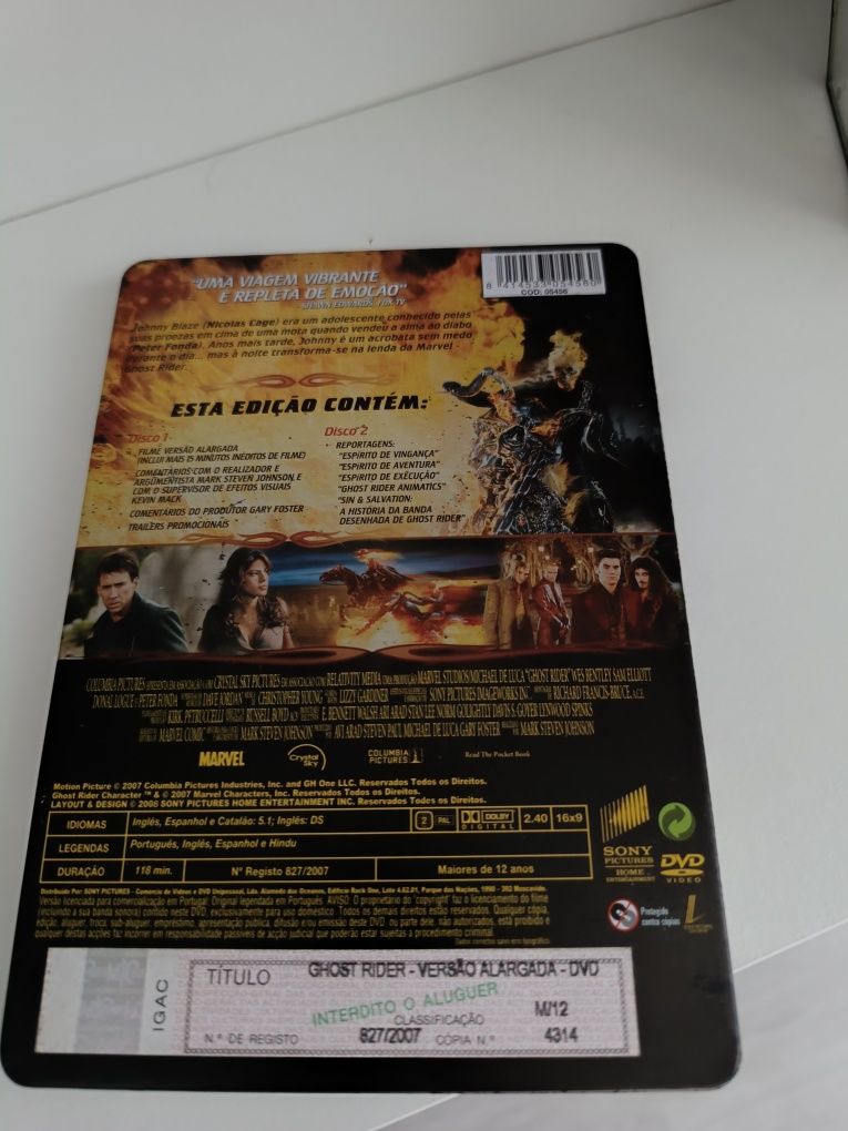 Vendo DVD Ghost Rider ( Edição Metálica 2 discos )