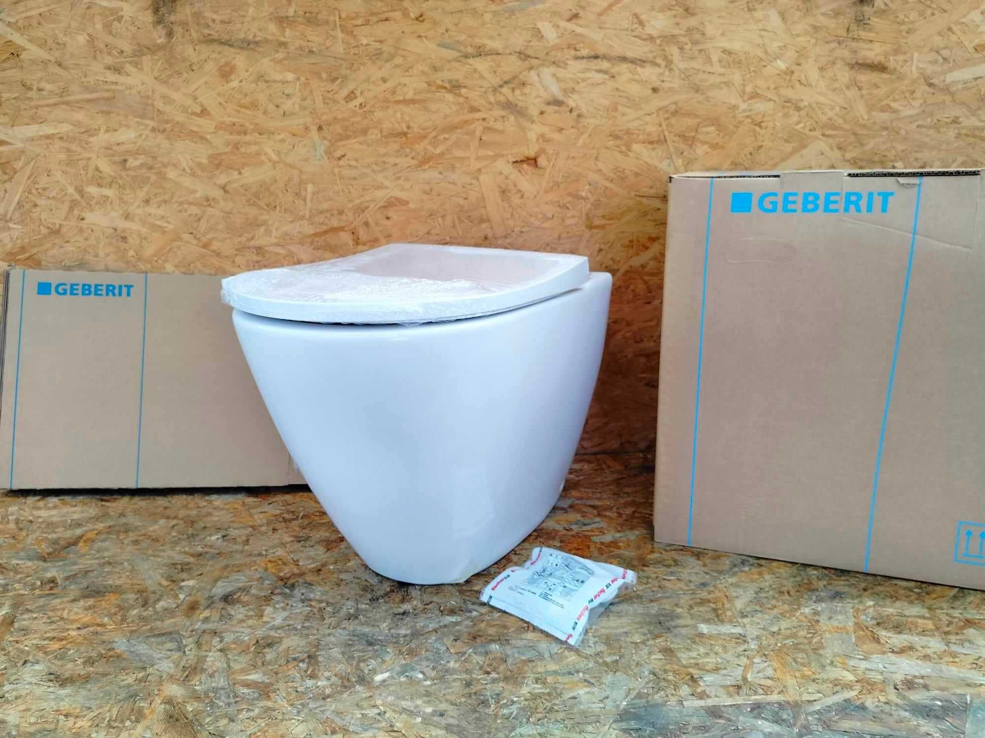 Sedes, WC, toaleta GEBERIT iCON 500.827.00.1 Rimfree, Komplet z deską