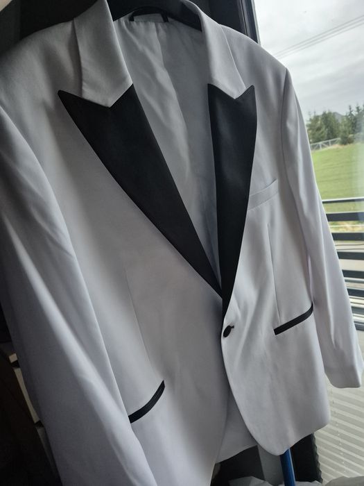 Marynarka biała esemes ślub Bonus r.56 jak nowa