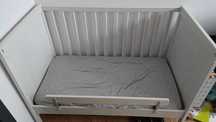 Łóżeczko dziecięce 120x60 Ikea Sundvik +materac +ochraniacze +barierka