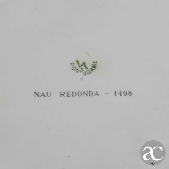 Placa / Prato porcelana da fábrica da Vista Alegre com desenho de Nau