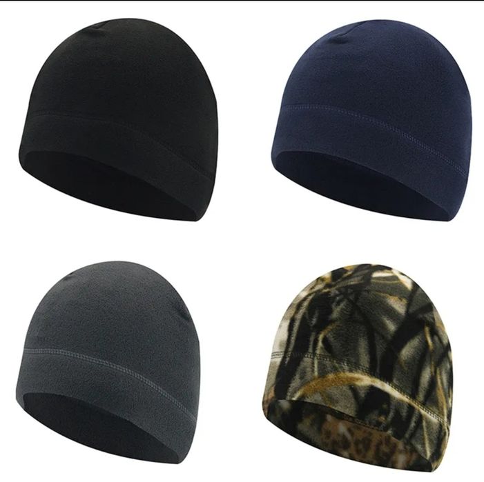 Флисовые тёплые шапки