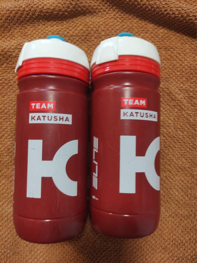 Bidony kolarskie biegowe Team Katusha czerwone 500ml