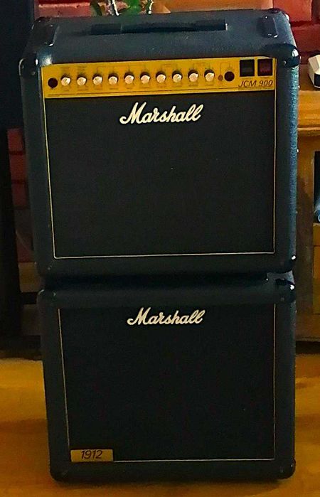 Marshall JCM 900 combo 4501 z kolumną 1912 made in England, case!