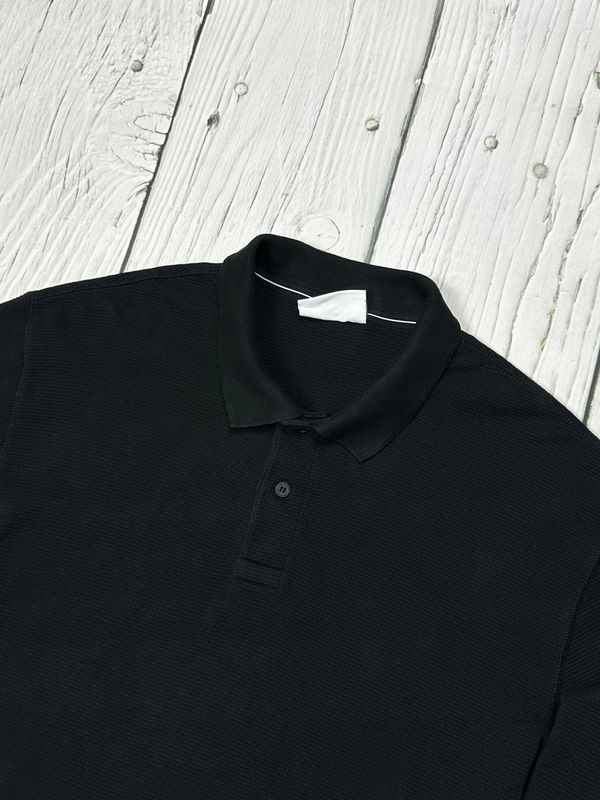 Calvin Klein Koszulka Longsleeve Polo Męska Logowana na Ramieniu r. L
